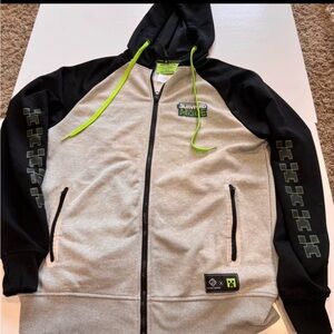 Minecraft a
Hoodie with Neon Green Accents men’s med